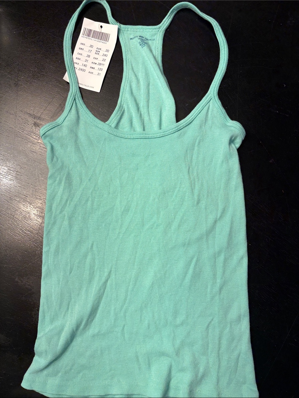 Brandy Melville Mint green Racerback Tank Top
